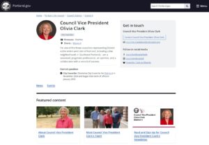 Visit from City Councilman Olivia Clark: Tuesday, August 11 at 7 PM